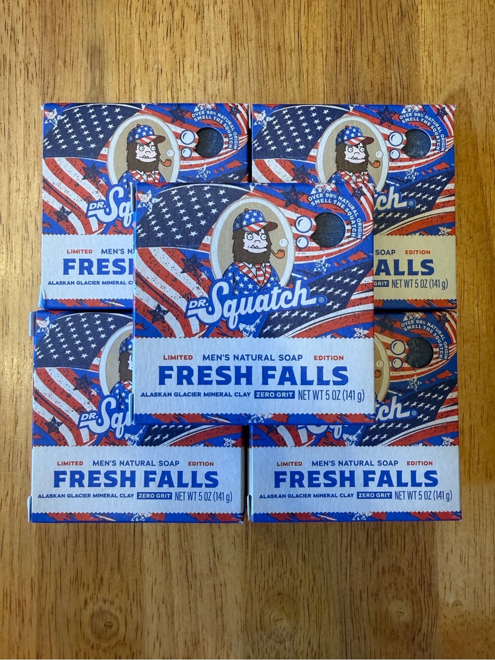 Dr. Squatch Fresh Falls Limited Edition Bar Soap Lot of 5